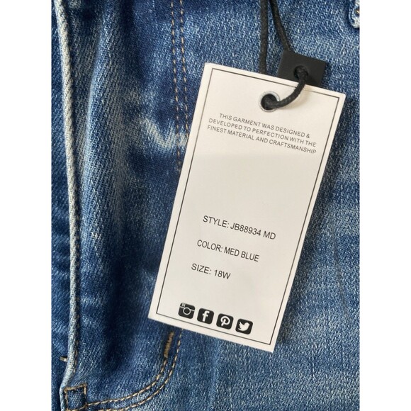 NWT Judy Blue Size 18W Mid Rise Trifecta Flare 2.0 Tummy Control Jeans Flared - Picture 6 of 9